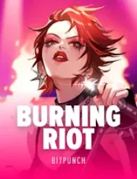burning riot slot logo